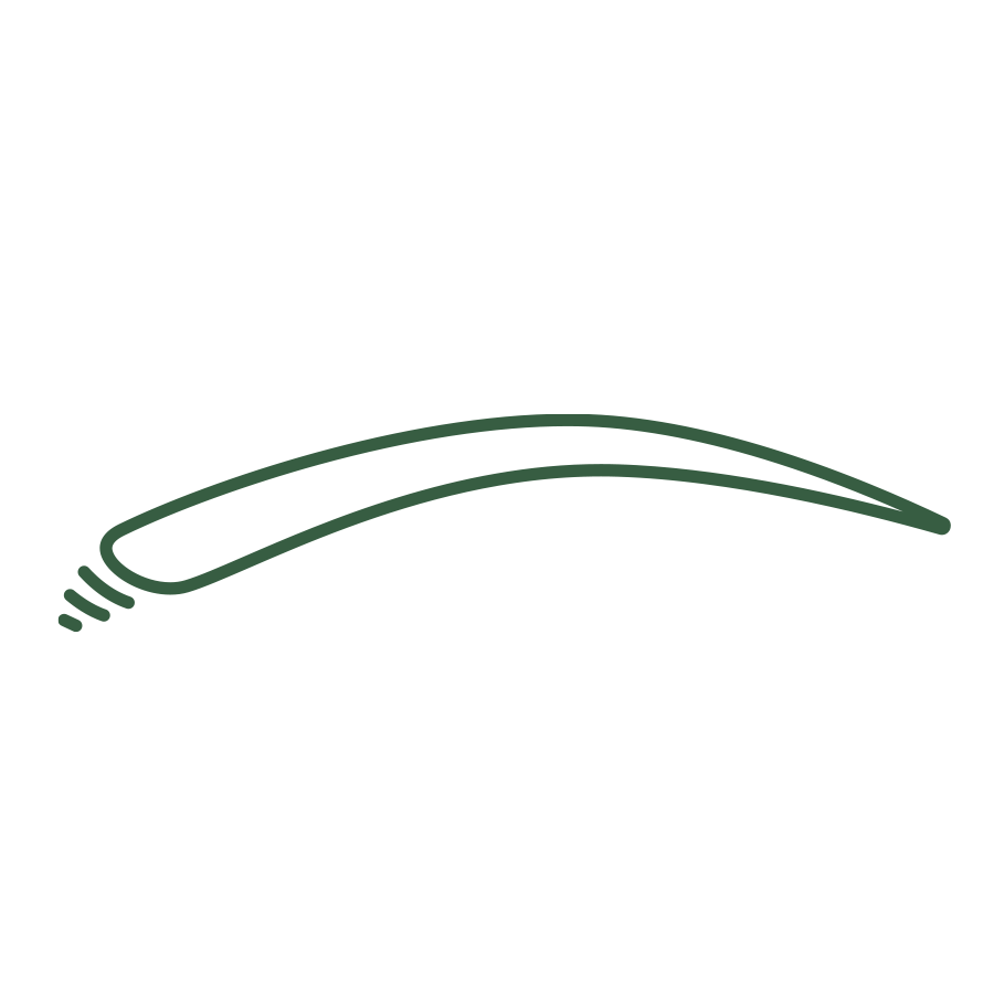 A green curved line is shown on the black background.